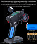 8 Channel 2.4GHz RC Transmitter And Receiver Set for Cars Boats and Tanks with battery options and interface details