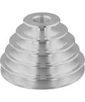 Heavy Duty Alu Benchtop Drill Press Pulley Set For Z4116 Models, 5 Step Cone Wheel Kit With V Belt And 18mm Motor Shaft Transmission Upgrade For Smooth Drilling And Fast Variable Speed Control, aluminum 5-step pulley