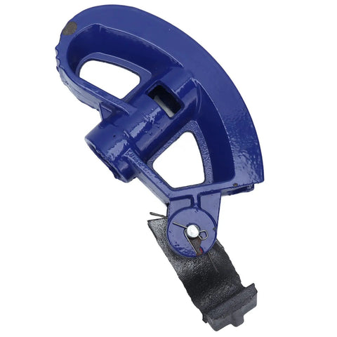Heavy Duty Manual Pipe Bender For 1/2 To 3/4 Inch Conduit, blue C45 steel tool, designed for precise tubing bends.
