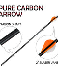 20 Inch Carbon Crossbow Bolts With Half Moon Nocks, Dead On Straight Within 0.003 Inches, featuring carbon shaft and vanes