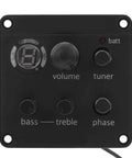 Front view of All In One Acoustic Guitar Preamp With Volume Bass And Treble Tone Controls Phase Switch And LED Tuner