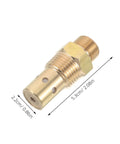 One Way Air Compressor Check Valve With Brass NPT Threaded Interface, Vertical Inline Design, Space Saving Backflow Preventer For Shop Pneumatic Systems And Industrial Gear, High Reliability, Leak Proof And Easy Install, brass 5.3cm