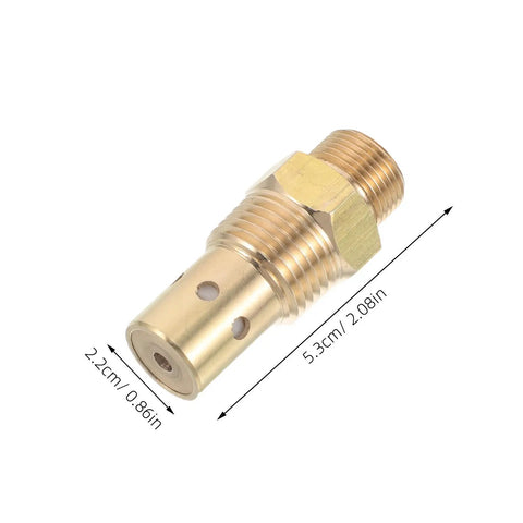One Way Air Compressor Check Valve With Brass NPT Threaded Interface, Vertical Inline Design, Space Saving Backflow Preventer For Shop Pneumatic Systems And Industrial Gear, High Reliability, Leak Proof And Easy Install, brass 5.3cm