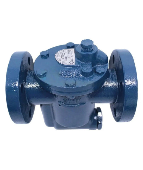 Inverted Bucket Steam Trap Valve With Auto Drain DN20, 881F 681F Series, cast iron body, flanged connections, top view