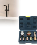 Hot Picks For Pros: Premium 8 Piece Tub Drain Extractor Tool Kit Featuring Chrome Molybdenum Steel Broken Screw Remover Set With Clear Threads, Heavy Duty Performance, And Precision Crafted Design For Easy DIY Home Projects. 8-piece chrome molybdenum steel tub drain extractor kit in case, with assorted thread sizes for broken screw removal