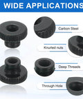 Knurled Thumb Nuts Set Of 26 M3x7mm Carbon Steel Round Knobs Fasteners With High Head Through Hole Hand Screws For 3D Printer Parts And Machinery