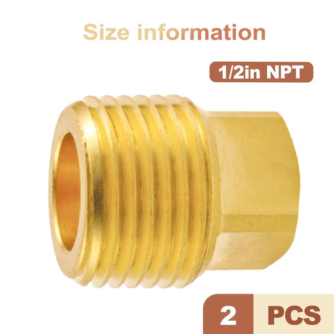 Two Pack Half Inch Npt Solid Brass Boat Drain Plugs For Marine Hulls And Livewells Garboard Replacement Durable Hardware Corrosion Resistant Fits Standard Threaded Sockets Easy Install