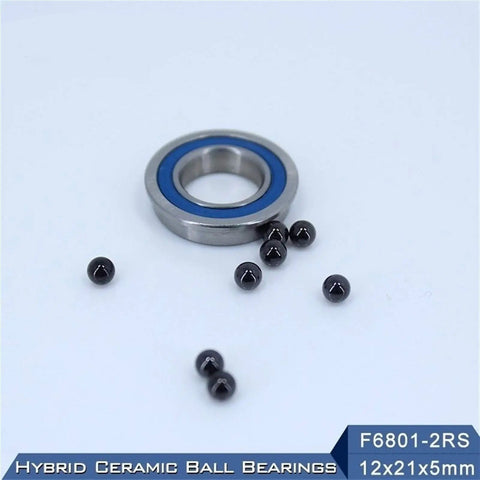 Get The High-Performance F6801 Hybrid Ceramic Bearing With Si3N4 Balls And Steel Rings For Smooth Motor Spindle Action In Industrial Jobs, 12x21x5mm.