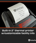 Heavy Duty Digital Battery Tester And Electrical System Analyzer With Built In Thermal Printer displaying test report.