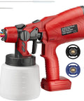 Cordless Paint Sprayer Featuring A Powerful Brushless Motor And Three Adjustable Patterns For Flawless Cabinet And Fence Finishing with paint flowing.
