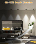 Illustration showing 5%-100% smooth dimming of Sublimation 3 inch 5CCT Anti-Glare Led Recessed Lights in a living room setting.