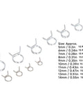 Beefy Spring Hose Clamp Kit 5 to 14mm Stainless Steel Double Wire Spring Clips assorted sizes, 150 Pcs displayed on table.