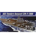 1/700 USS Theodore Roosevelt CVN-71 Aircraft Carrier Model Kit Ready to Assemble Plastic with Hundreds of Parts Full Hull or Waterline Build Glue and Paint Not Included