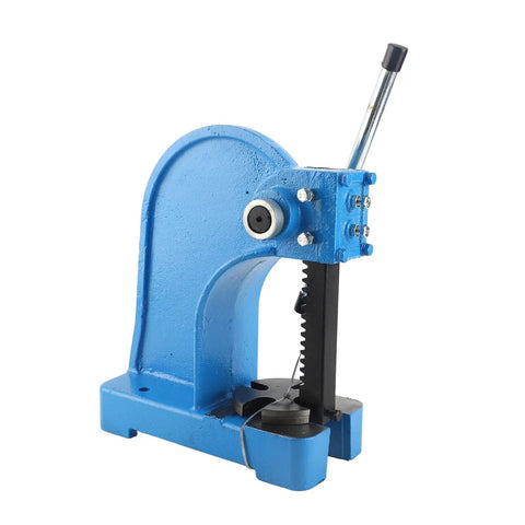 Built Tough One Ton Manual Desktop Arbor Press Crafted From Solid Carbon Steel Offers Four Pre Drilled Mounting Holes Perfect For Straight Up Riveting Quick Hole Punching And Hassle Free Bearing Work