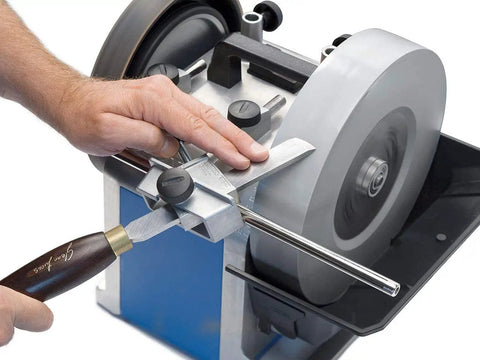 Straight Or Curved Edge Sharpener Multi Jig For Sharpening Skew Chisels Gouges Beading Tools And More Pro Grade Turning Tool Gear With Straight Or Curved Blades And Symmetrical Bevels Up To Two Inches Wide