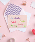 Clear Calendar Date Number Stamps For Card Making And Bullet Journaling Premium Transparent Silicone Stamps showcasing stamped days and months