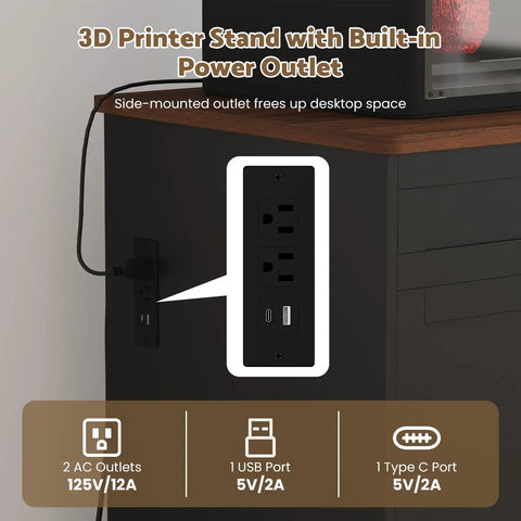 All In One 3D Printer Cabinet With Slick Rolling Filament Storage Drawer For Large Printers And Sweet Workshop Setup Heavy Duty Frame Holds Twenty Spools Smooth Glide Bin Keeps Your Maker Gear Dope And Tight So You Can Just Focus On Printing