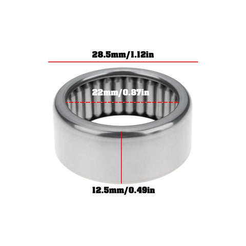 B-148 Needle Roller Bearing 22mm Inner Diameter, 28.5mm Outer Diameter, 12.5mm Width GCr15 Bearing Steel For Industrial Machinery Motors High Speed Low Noise Heavy Load Capacity Low Friction Durable, dimension view