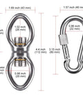 Silent Bearing Swing Swivel Hanger With 360 Degree Rotation stainless steel dimensions for aerial yoga and hammocks