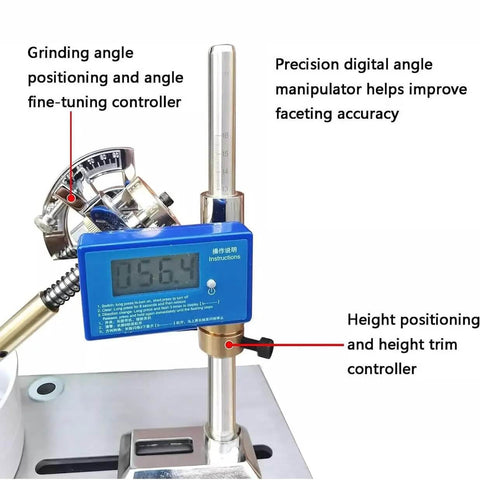 Precision digital angle controller for Real Badass Jade Cutting Angle Grinder With Solid Mechanical Handle Crafted For Jewelry Making And Gemstone Shaping Stainless Steel Build Handles Heavy Grinds Smooth Daily.