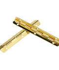 Four Pack 100mm Long Gold Rounded Corner Piano Hinges For Wooden Boxes Cabinets And Jewelry Boxes With Gold Screws 180 Degree Micro Hinges That Are Built Tough Rust Resistant For Craft Chests Keepsake Boxes