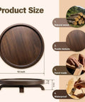 10 Inch Solid Wood Lazy Susan Turntable Organizer For Cabinets And Pantries No Fuss Smooth Silent 360 Degree Spin With Zinc Plated Steel Mechanism Raised Edges Water Resistant Coating Farmhouse Style Kitchen Countertop Decor Rustic Vanity Tray