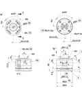 Technical drawing of Compact Industrial Automation Compensation Unit featuring dimensions and mounting details for precise installation.