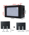 Kick Butt Heavy Duty 5000W LED UV Curing Lamp With Zero Heat Hassle And Rock Solid Performance For Resin Projects 3D Printing Screen Ink And Gel Polish At 365Nm dimensions and design view.