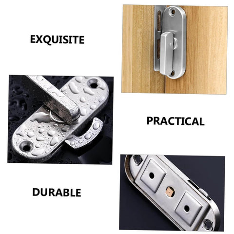 Stainless Steel Sliding Door Lock Latch Privacy Bolt With Countersink Design For Barn Doors And Interior Sliding Doors Heavy Duty Built To Take A Beating Easy Installation Durable Rust Resistant Hardware Scratch Resistant Security Bolt.
