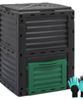 80 Gallon Large BPA Free Outdoor Compost Bin With Rotating Chamber And Sliding Door For Garden Patio All Season Fast Easy Odor Free Composting Of Kitchen Waste And Yard Scraps