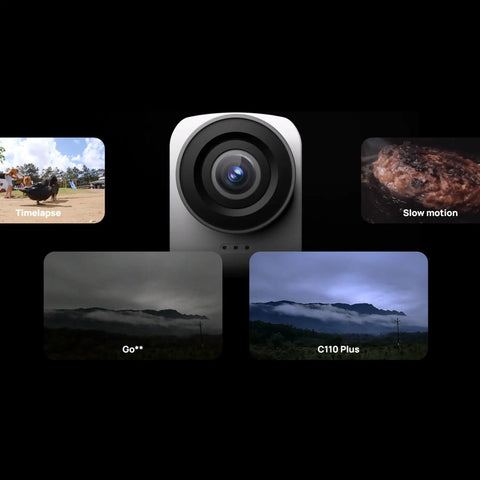 C110 Plus 4K Action Camera Bundle With Gyro Stabilization, Crisp Audio, and Micro SD Card Essentials features.