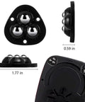 12 Pack Small Appliance Caster Wheels Sticky Swivel Sliders Mini Self Adhesive Wheels For Stand Mixers Coffee Makers Black Non Slip Feet