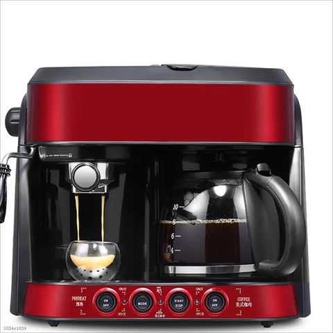 Bean To Cup Automatic Coffee Machine With 15 Bar Pump, Drip Style Coffee Maker for home use, brewing two cups of coffee