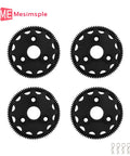 76T 48P Spur Gear Set Four Pieces With Six Body Clips For 1/10 Slash 2WD VXL Rustler Stampede Bandit XL-5 Series RC Cars Upgrade Parts