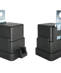 Close-up of a 4 Pin 80 To 60 Amp 12VDC Waterproof SPST Automotive Relay Kit Dual Pack with metal mounting tabs, black casing.