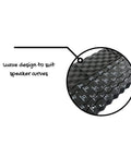 Wave foam panel design to suit speaker curves for the Boost Your Stereo Game With This Sick Car Soundproofing Kit.