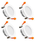 2 Inch LED Recessed Lighting Kit Dimmable Downlight 3W 35W Halogen Equivalent CRI80 5000K Daylight White Ceiling Light With LED Driver Pack Of 4