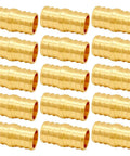 15 Piece Lead Free Brass 3/4 Inch PEX Straight Crimp Coupling Set for plumbing fittings, durable barbed connectors, home DIY projects
