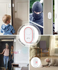 Smart Door Chime And Window Alarm Sensor With App Alerts, Remote Control, 2.4GHz WiFi Base Station Siren, Alexa Compatible Kit for safety