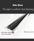 Under Cabinet Lighting Kit 3 Pack 3.3Ft Aluminum Channel LED Closet Lights With Silicone Cover 45 Degree Slim Wardrobe Light
