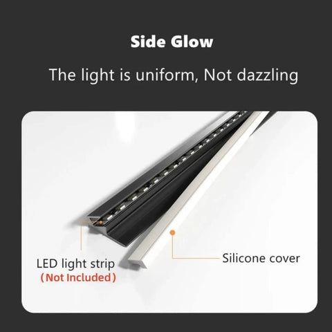 Under Cabinet Lighting Kit 3 Pack 3.3Ft Aluminum Channel LED Closet Lights With Silicone Cover 45 Degree Slim Wardrobe Light