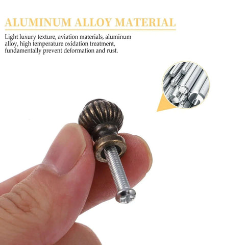 Close-up of Vintage Bronze Cabinet Drawer Handles 10 Pack Alloy Door Pulls For Furniture showing aluminum alloy detail