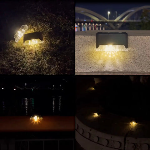 20 Pack LED Outdoor Solar Lights for Deck Fence Steps and Patio, Waterproof Warm White 3000K Auto On Off Sensor in nighttime use