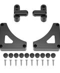 Hella Secure Rv Table Board Buckle Kit featuring black triangle brackets and lock clips with screws included.
