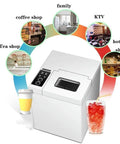 Countertop Ice Maker With Portable Cube Machine For Home Or Bar, shown with options for coffee, tea, and hot pot shops.