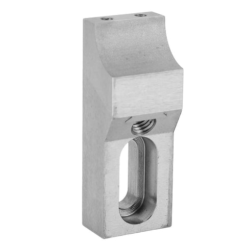 High Performance Low Profile Side Clamp Vise Set With S136H Die Steel And Hardened M8 Arcuate Jaw, showing a compact steel clamp part.