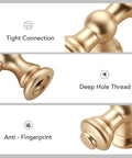 Close-up details of Brushed Gold Cabinet Pulls 30 Pack Center To Center 3 Inch Handles For Cupboards And Drawers, Solid Zinc Alloy
