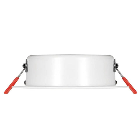 Ultra Slim 4-Inch Swivel LED Recessed Lighting Kit 4 Pack With 50W Equivalent 9W Integrated LED 540 Lumens 3000K Soft White White Finish IC Wet Rated Energy Star Push And Click Quick Connects