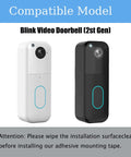 Image of Blink Video Doorbell compatible with Heavy Duty Double Sided Adhesive Strips for Video Doorbells 4 Pack Mounting Tape.