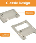 4 Pack Nickel Pocket Door Handles Flush Ring Pulls, concealed design with closure and turn-on features, zinc alloy